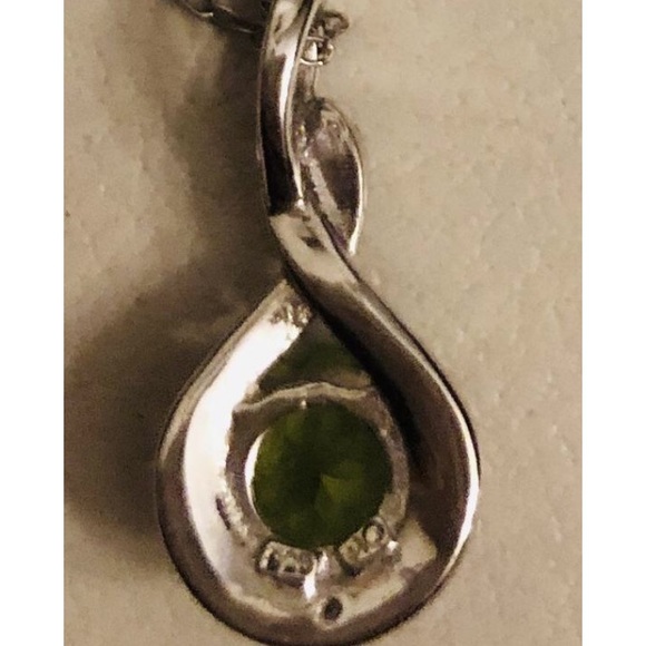 Vtge MARCELLA Peridot 🇮🇹 925 Pendant Necklace - Picture 8 of 8